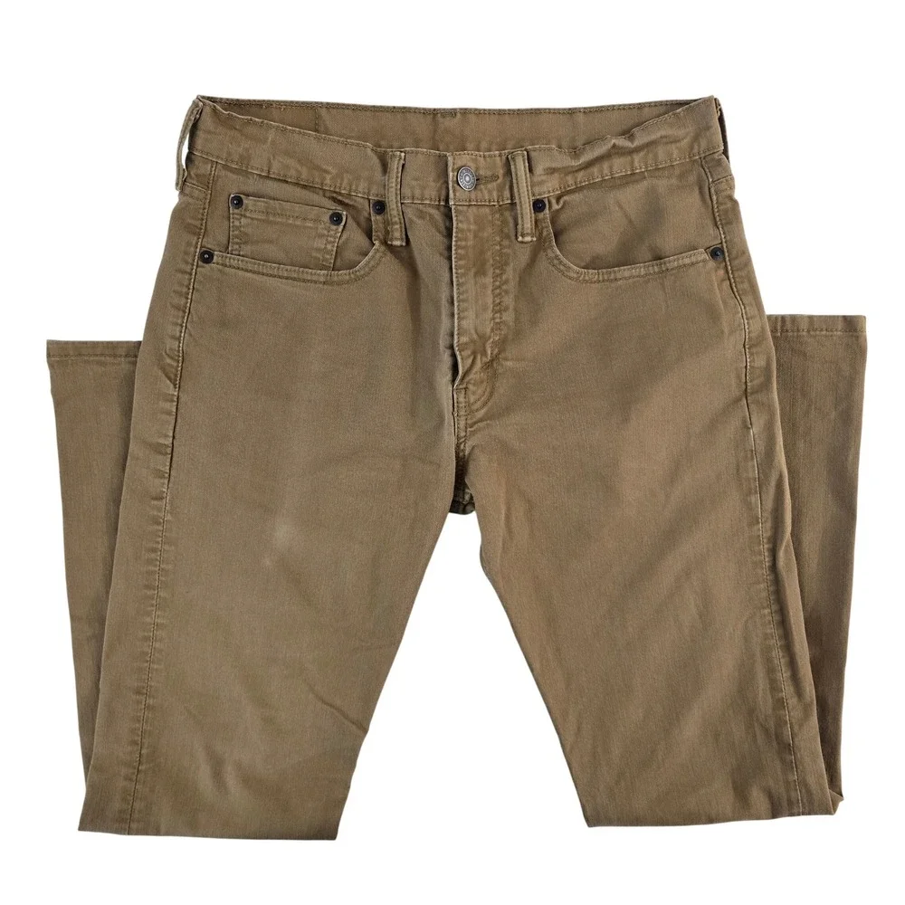 Levi's 502 Taper Fit Jeans W31 L32 Mens Pants Tan Brown Comfort‎ Stretch